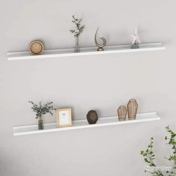 �tag�res murales 2 pcs Blanc 115x9x3 cm alsavelo