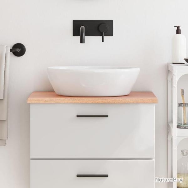 Comptoir de salle de bain marron clair 60x40x2 cm bois trait�