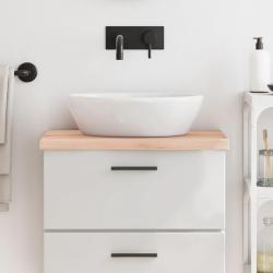 Comptoir de salle de bain 60x40x(2-4) cm bois massif non trait&eacute;