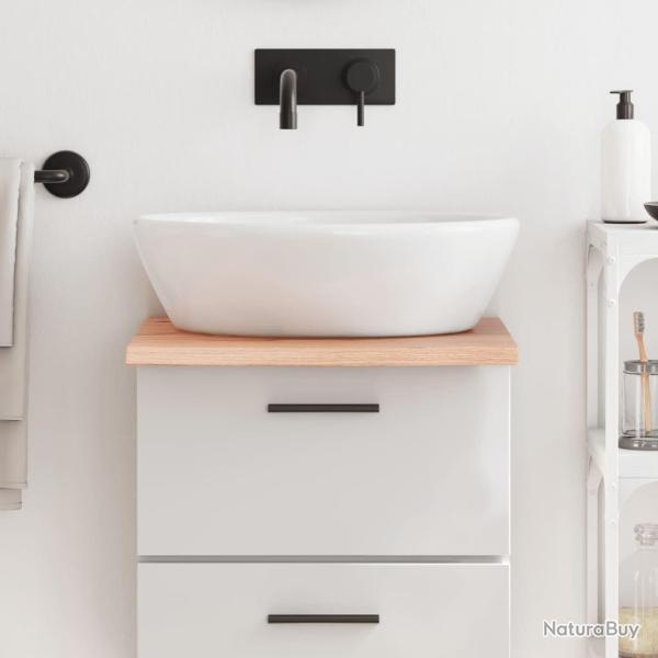 Comptoir de salle de bain marron clair 40x50x2 cm bois trait�