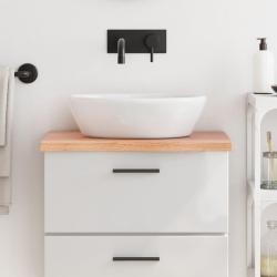 Comptoir de salle de bain marron 60x30x(2-4) cm bois trait&eacute;