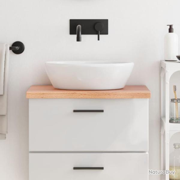 Comptoir de salle de bain marron 60x30x(2-4) cm bois trait�