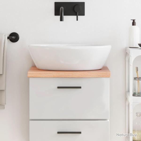 Comptoir de salle de bain marron 40x30x(2-4) cm bois trait�