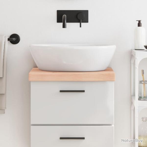 Comptoir de salle de bain 40x40x(2-6) cm bois massif non trait�