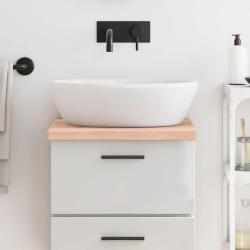 Comptoir de salle de bain 40x50x(2-4)cm bois massif non trait&eacute;