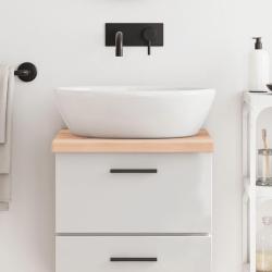 Comptoir de salle de bain 40x60x(2-4) cm bois massif non trait&eacute;