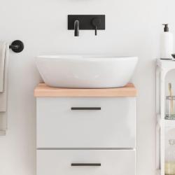 Comptoir de salle de bain 40x40x(2-4) cm bois massif non trait&eacute;