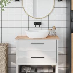 Comptoir de salle de bain 80x40x1,5 cm bois massif de h&ecirc;tre