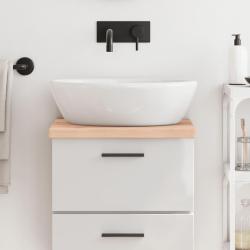 Comptoir de salle de bain 40x30x(2-4) cm bois massif non trait&eacute;