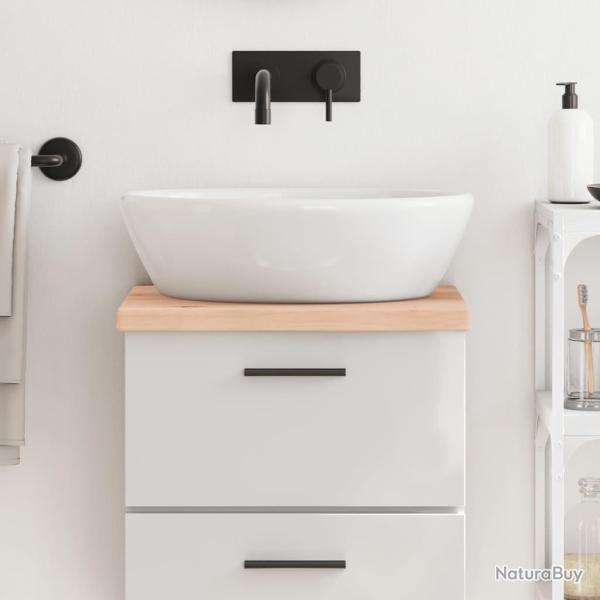 Comptoir de salle de bain 40x30x(2-4) cm bois massif non trait�