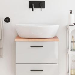 Comptoir de salle de bain marron clair 40x30x2 cm bois trait&eacute;