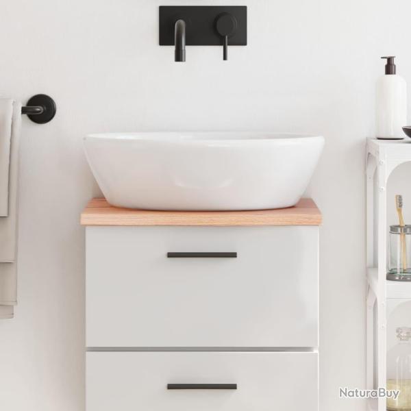Comptoir de salle de bain marron clair 40x30x2 cm bois trait�