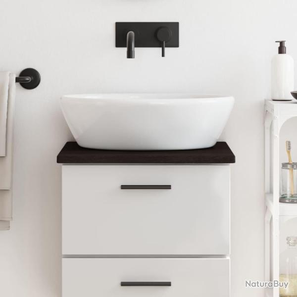 Comptoir de salle de bain marron fonc� 40x30x2 cm bois trait�