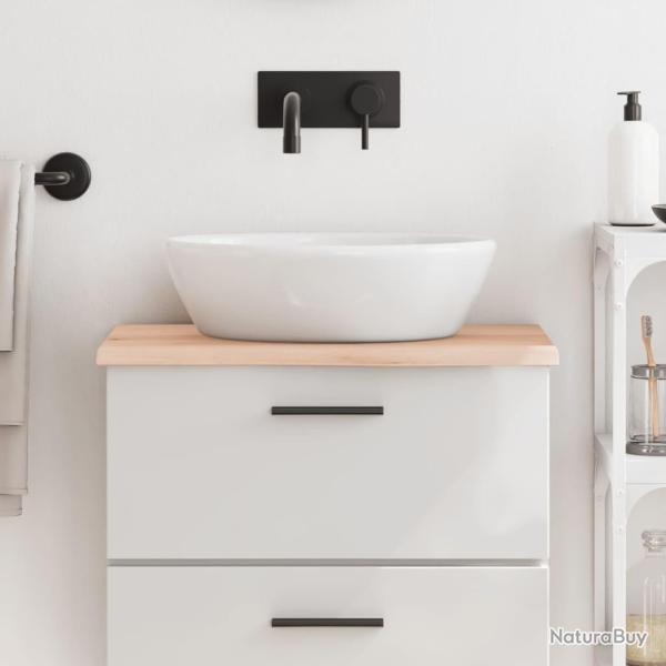 Comptoir de salle de bain 60x30x2 cm bois massif non trait�