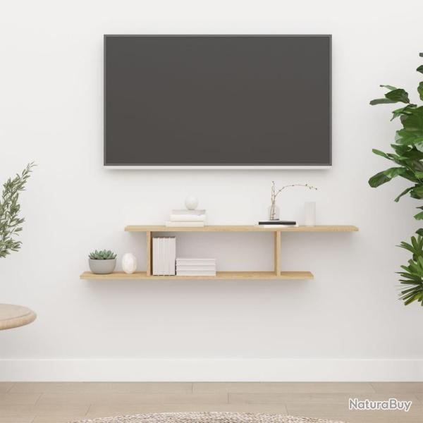 �tag�re TV murale Ch�ne Sonoma 125x18x23 cm Bois d'ing�nierie alsavelo
