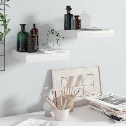 &Eacute;tag&egrave;re murale flottante 2 pcs Blanc brillant 23x23,5x3,8cm MDF alsavelo