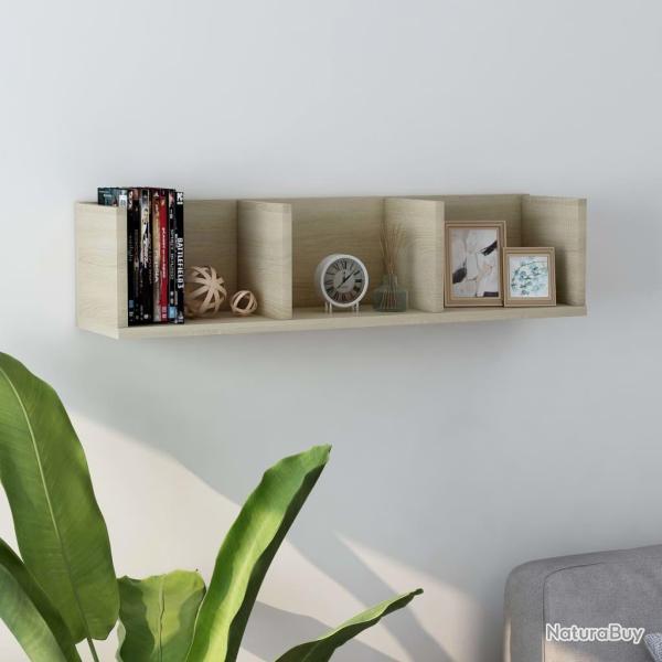 �tag�re murale � CD Ch�ne sonoma 75x18x18 cm Bois d'ing�nierie alsavelo
