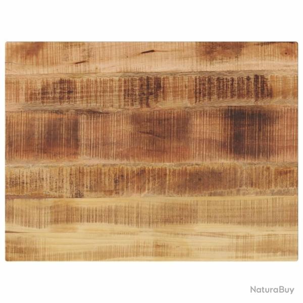 Dessus de table rectangulaire bois massif de manguier brut