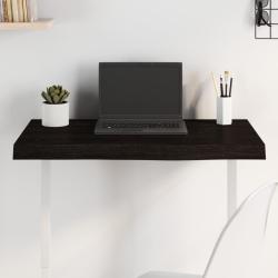 Dessus de table marron fonc&eacute; bois ch&ecirc;ne massif trait&eacute; alsavelo