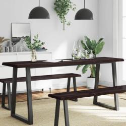 Dessus de table bois massif trait&eacute; bordure assortie alsavelo