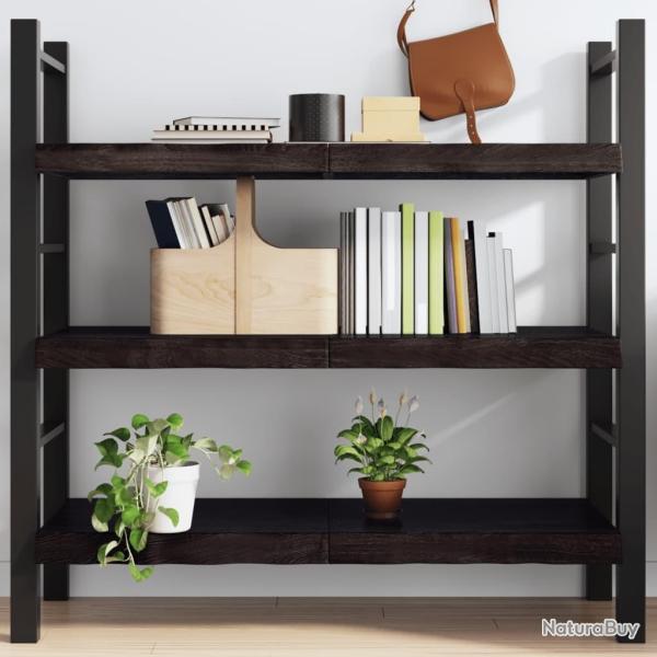 �tag�re murale marron fonc� bois ch�ne massif trait�