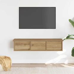 Armoire murale ch&ecirc;ne artisanal 88x26x18,5 cm bois d'ing&eacute;nierie alsavelo