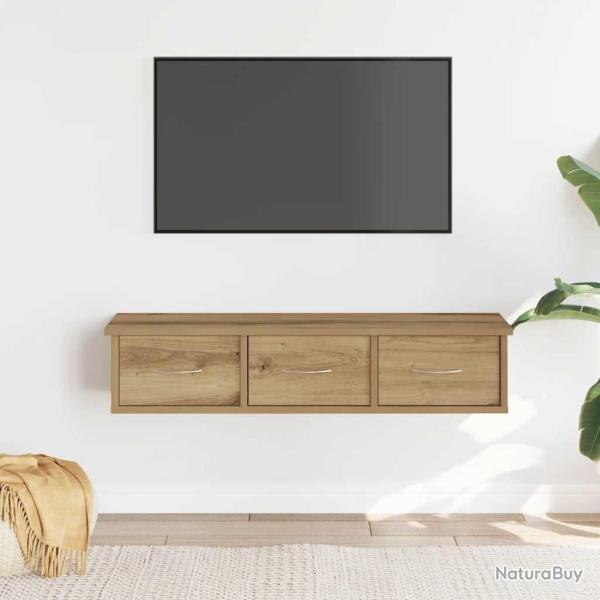 Armoire murale ch�ne artisanal 88x26x18,5 cm bois d'ing�nierie