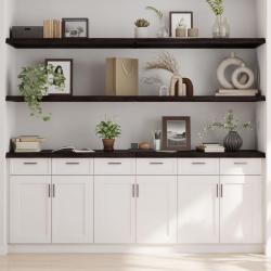 &Eacute;tag&egrave;re murale marron fonc&eacute; bois ch&ecirc;ne massif trait&eacute; alsavelo