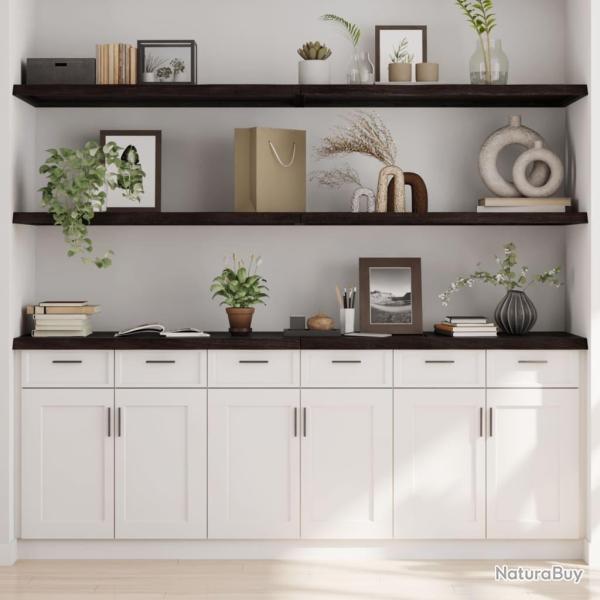 �tag�re murale marron fonc� bois ch�ne massif trait�