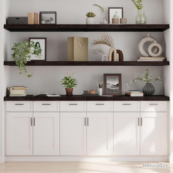 �tag�re murale marron fonc� bois ch�ne massif trait�