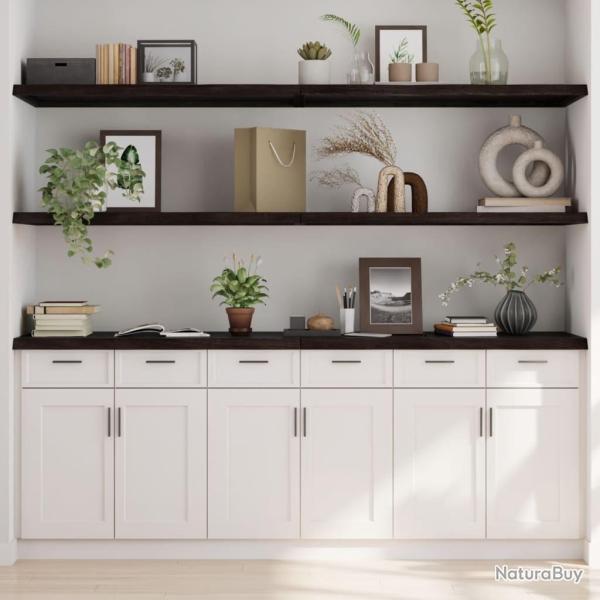 �tag�re murale marron fonc� bois ch�ne massif trait�