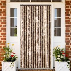 Moustiquaire beige et marron clair 118x220 cm chenille alsavelo