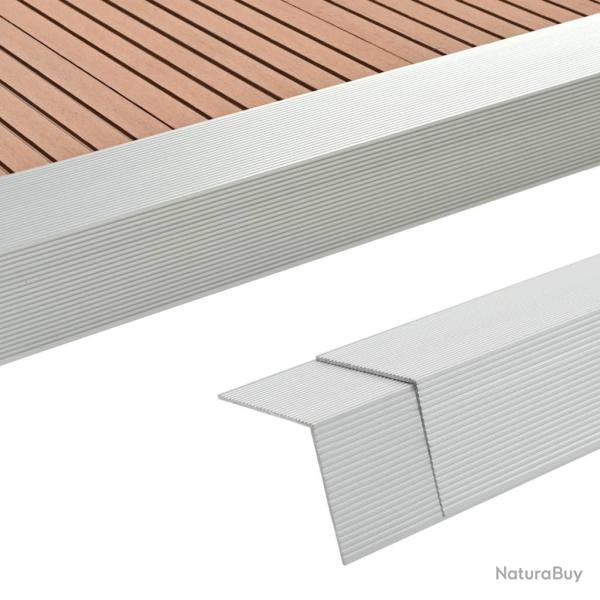 Corni�re de terrasse 5 pcs Aluminium 170 cm Argent�