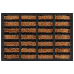 Paillasson rectangulaire 40x60 cm caoutchouc et fibre de coco alsavelo
