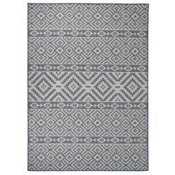 Tapis &agrave; tissage plat d'ext&eacute;rieur 200x280 cm Rayures bleues alsavelo