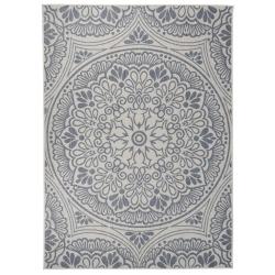 Tapis &agrave; tissage plat d'ext&eacute;rieur 200x280 cm Motif bleu alsavelo