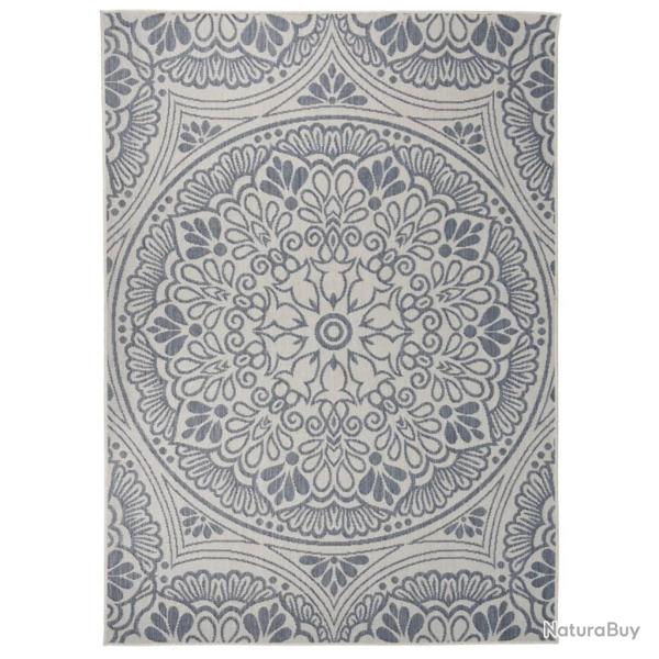 Tapis � tissage plat d'ext�rieur 200x280 cm Motif bleu