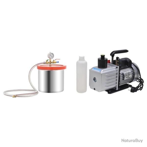 Chambre � vide avec pompe � 2 �tages 7,4 L