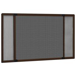 Moustiquaire extensible pour fen&ecirc;tres Marron (75-143)x50 cm alsavelo