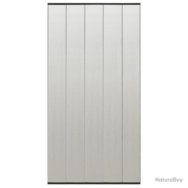 Moustiquaire de porte rideau en maille 5 pcs Noir 120x240 cm