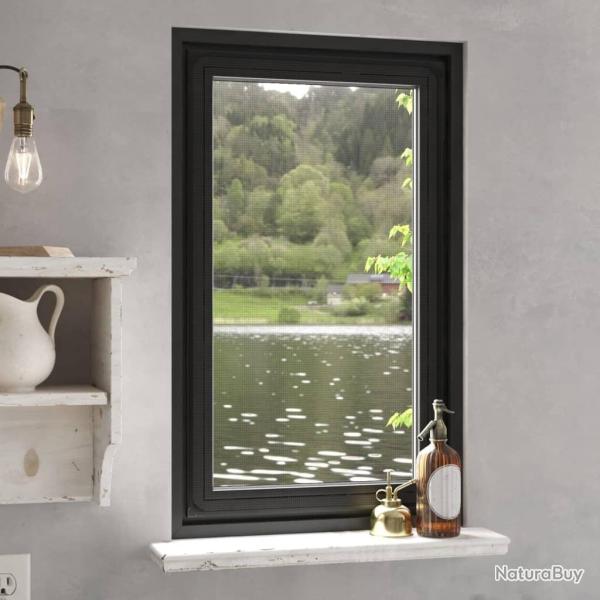 Moustiquaire magn�tique pour fen�tres anthracite 80x140 cm