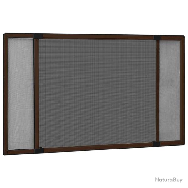 Moustiquaire extensible pour fen�tres Marron (100-193)x75 cm