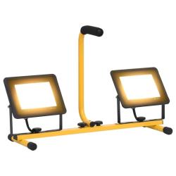 Projecteur &agrave; LED avec poign&eacute;e 2x50 W Blanc chaud alsavelo