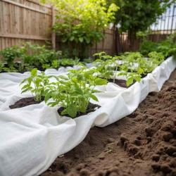 Membrane g&eacute;otextile blanc 1 x 10 m fibre de polyester alsavelo