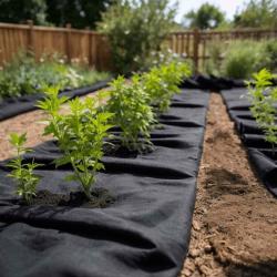 Membrane g&eacute;otextile noir 1 x 10 m fibre de polyester alsavelo