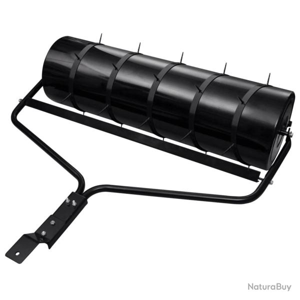 Rouleau � gazon de jardin et colliers d'a�rateur noir 63 L fer
