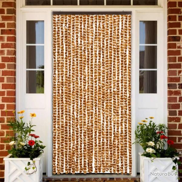 Moustiquaire Ocre et blanc 90x220 cm Chenille