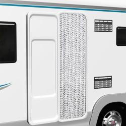 Rideau anti-mouches gris clair et gris fonc&eacute; 56x200 cm chenille