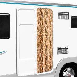 Moustiquaire Ocre et blanc 56x185 cm Chenille alsavelo