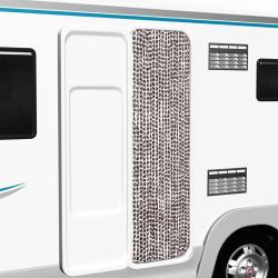 Moustiquaire Marron et blanc 56x185 cm Chenille alsavelo